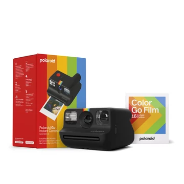 Polaroid GO Generation 2 analog instant fényképezőgép + 16db film, fekete (Kezdő csomag)
