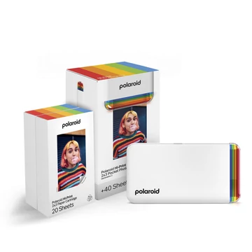 Polaroid HiPrint 2x3 Generation 2 Pocket Photo nyomtató + 40 nyomtatásra kész papír, fehér (Kezdő csomag)