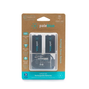 Paleblue Lithium Ion USB-C tölthető akkumulátor 9V 2db - 500mAh