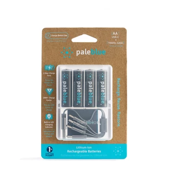 Paleblue Lithium Ion USB-C tölthető akkumulátor AA 4db - 1700mAh