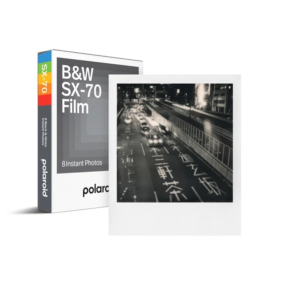 Polaroid B&W SX-70 Film, 8db fekete-fehér instant fotó