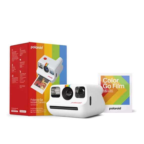 Polaroid GO Generation 2 analog instant fényképezőgép + 16db film, fehér (Kezdő csomag)